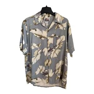 Paradise Coves‎ Shirt Men's Sz M Short Sleeve Hawaiian 100% Silk Tropica